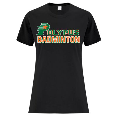 Polypus Badminton - Women Cotton T-Shirt Thumbnail
