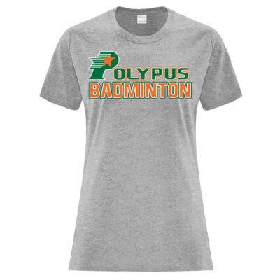 Polypus Badminton - Women Cotton T-Shirt Thumbnail